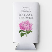 Pink Hydrangea Brautparty Party Seltzer Selters Dosenkühler (Rückseite)