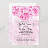 Pink Hydrangea Bridal Dusche Einladung Hydrangea1 (Vorne/Hinten)