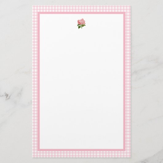 Pink Hydrangea Briefpapier (Vorderseite)
