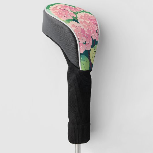Pink Hydrangea Bush Golf Headcover (angewinkelt)