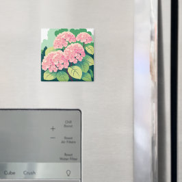 Pink Hydrangea Bush Magnet