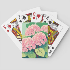 Pink Hydrangea Bush Spielkarten