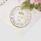 Pink Hydrangea Carte Postale Blume Vintag Französi Seidenpapier (Ausschnitt)