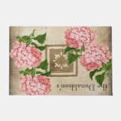 Pink Hydrangea Clusters II Fußmatte (Vorderseite)