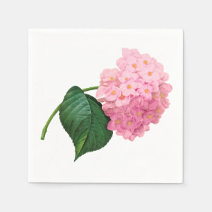 Pink Hydrangea Custom White Standard Napkin Serviette