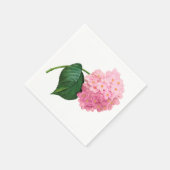 Pink Hydrangea Custom White Standard Napkin Serviette (Ecke)