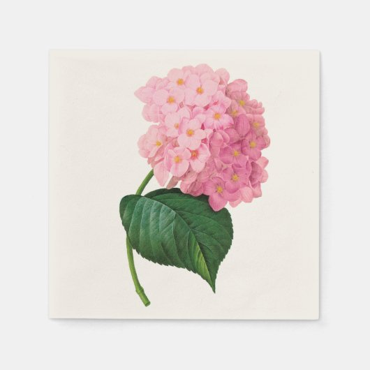 Pink Hydrangea Custom White Standard Napkin Serviette (Vorderseite)