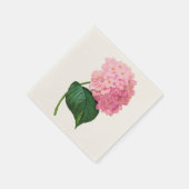 Pink Hydrangea Custom White Standard Napkin Serviette (Ecke)