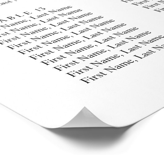 Pink Hydrangea Floral 16 Tische SITZENDE CHART Poster (Ecke)