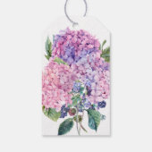 Pink Hydrangea Floral 80. Geburtstag Vielen Dank Geschenkanhänger (Rückseite)