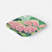 Pink Hydrangea Floral Eleganter Garten Pappteller (Gewinkelt)