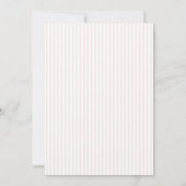 Pink Hydrangea Floral Stripe Wedding Invitation Einladung (Rückseite)