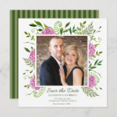 Pink-Hydrangea-Foto Save The Date (Vorne/Hinten)