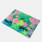 Pink Hydrangea Garden mit gelben Folies Fußmatte (Schrägansicht)