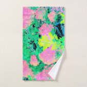Pink Hydrangea Garden mit gelben Folies Handtuch (Handtuch)