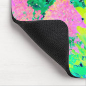 Pink Hydrangea Garden mit gelben Folies Mousepad (Ecke)