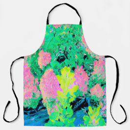 Pink Hydrangea Garden mit gelben Folies Schürze