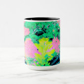 Pink Hydrangea Garden mit gelben Folies Tasse (Zentrum)