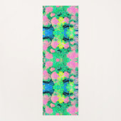 Pink Hydrangea Garden mit gelben Folies Yogamatte (Vorderseite)