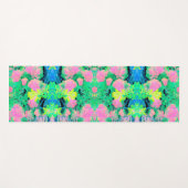 Pink Hydrangea Garden mit gelben Folies Yogamatte (Vorderseite (Horizontal))