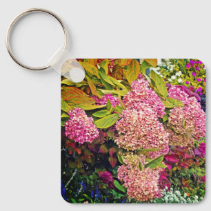 PINK HYDRANGEA GARDEN / Rückkehr zum Besitzer, fal Schlüsselanhänger