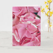 Pink Hydrangea Geburtstag Karte (Gelbe Blume)