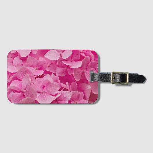 Pink Hydrangea Gepäckanhänger (Vorderseite (Horizontal))