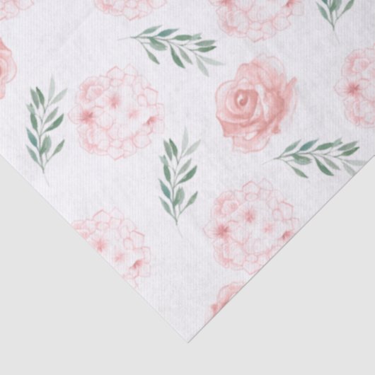 Pink Hydrangea-Geschenkpapier Seidenpapier (Detail)