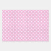 Pink Hydrangea Gingham und Polka Dot Pattern Geschenkpapier Set (Vorderseite 3)