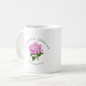 Pink Hydrangea Grand-Millenium Beste Mama je Kaffeetasse (Vorderseite Links)