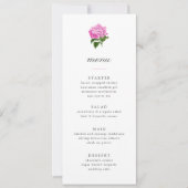 Pink Hydrangea Grandmillennial Menu Einladung (Vorderseite)
