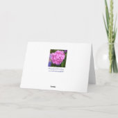 Pink Hydrangea Grußkarte Karte (Rückseite)