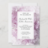 Pink Hydrangea Hochzeitstag Party Einladung (Vorderseite)