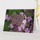 Pink Hydrangea Karte (Gelbe Blume)