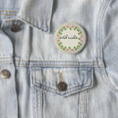 Pink Hydrangea Lace Floral Formal Elegante Hochzei Button (Beispiel)