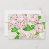 Pink Hydrangea Lace Floral Formal Elegante Hochzei RSVP Karte (Rückseite)