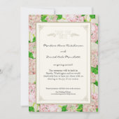 Pink Hydrangea Lace Floral Formal Elegante Hochzei Save The Date (Vorderseite)