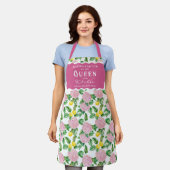 Pink Hydrangea Lemons Citrus Königin der Küche Schürze (Getragen)