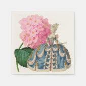 Pink Hydrangea Marie Antoinette Ecru Napkin Serviette (Vorderseite)