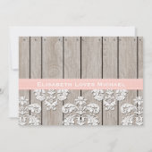 Pink Hydrangea Mit Monogramm Mason Jar Brautparty Einladung (Rückseite)