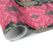 Pink Hydrangea-Muster Geschenkpapier (Rolleneckpunkt)