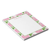 Pink Hydrangea Muster Notepad Notizblock (angewinkelt)