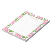 Pink Hydrangea Muster Notepad Notizblock (Rotiert)