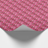Pink Hydrangea Petals Floral Muster Geschenkpapier (Ecke)