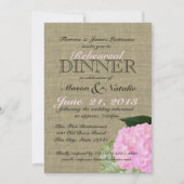 Pink Hydrangea Probe Dinner 12x18 Einladung (Vorderseite)