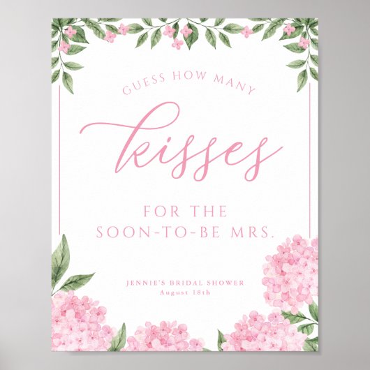 Pink Hydrangea rät wie viele Kisses Showspiele Poster (Vorne)