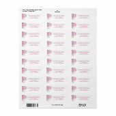Pink hydrangea return address label (Vorne)