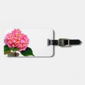 Pink Hydrangea Rosa Blume Rosa Blütenblume Gepäckanhänger (Vorderseite horizontal)