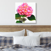 Pink Hydrangea Rosa Blume Rosa Blütenblume Leinwanddruck (Insitu (Schlafzimmer))