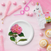 Pink Hydrangea Rosa Blume Rosa Blütenblume Pappteller (Party)